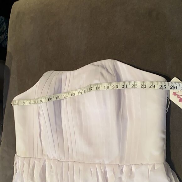 Women’s Elegant White Strapless Full Length Chiffon Prom Party Formal Dress XXXL - Picture 4 of 8